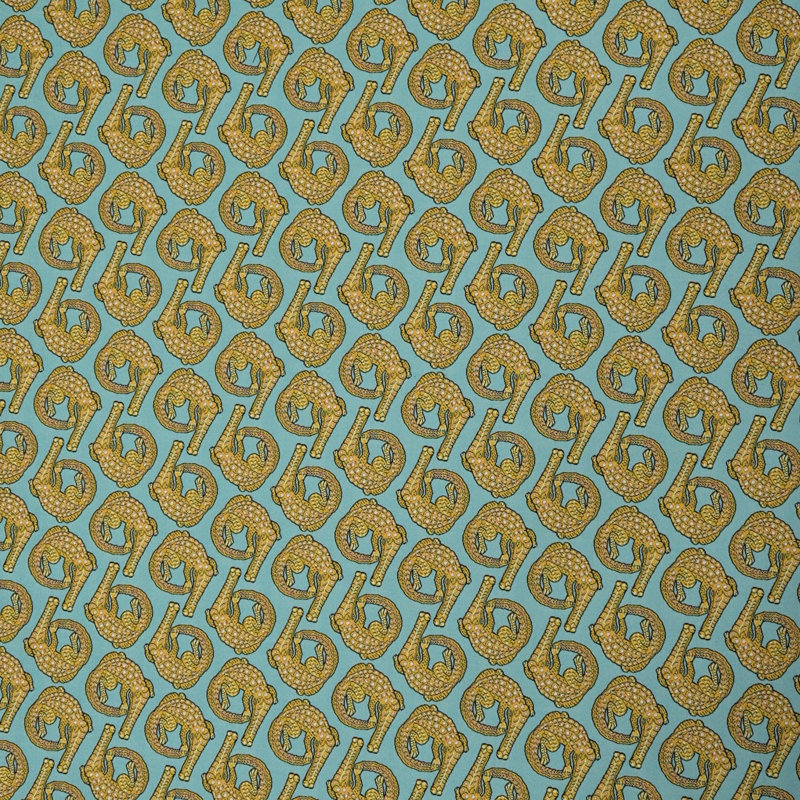 Croco Jacquard Fabric, Persimmon