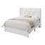 Cadre de lit plateforme rembourré, grands tiroirs de rangement au pied du lit, tablette ouverte en tête de lit, éclairage DEL, chargement USB-C, sommier non requis, options chenille ou velours hollandais-140860451-140860454