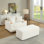 Canapé avec 2 coussins décoratifs et un repose-pieds, Canapé Comfy Sofa