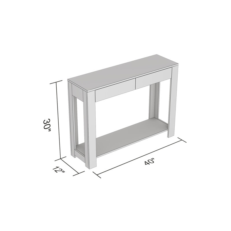 Sardinia 40'' Console Table, Dark Taupe