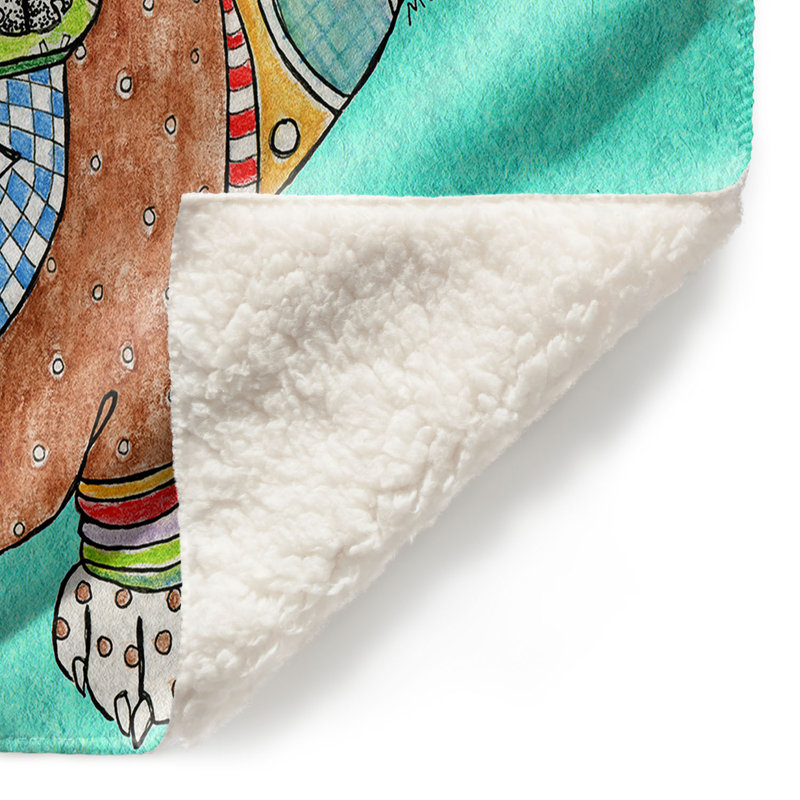  Couverture pour chien Schnauzer, 51 po x 60 po, Turquoise, Teckel
