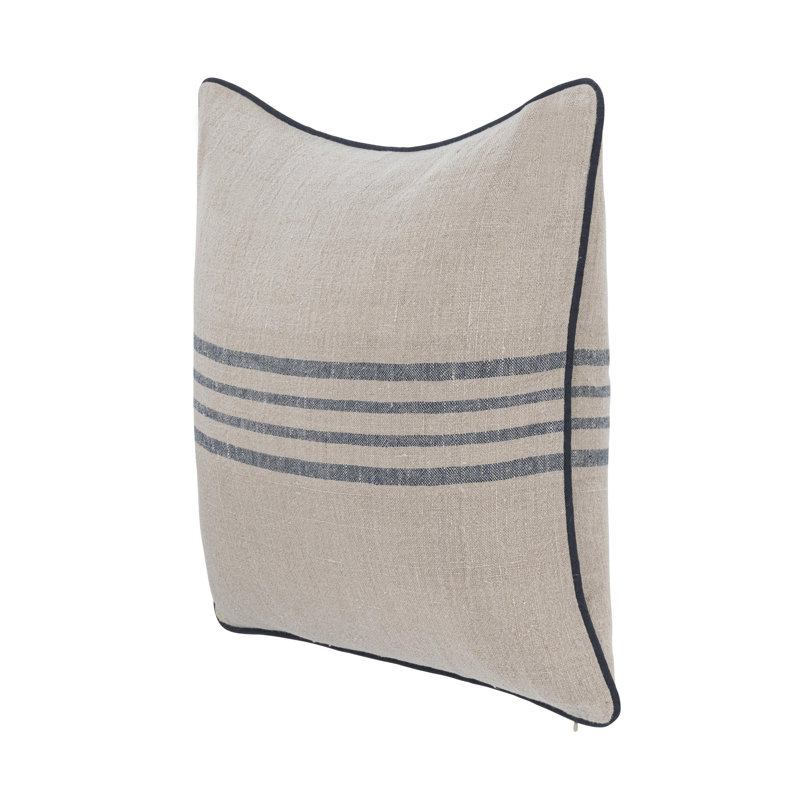 Newport Linen Pillow Cover & Insert, Square 22"