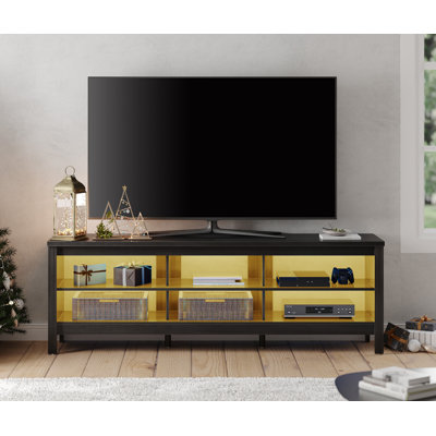 Meuble télé en bois massif pour téléviseur de 75 po ou moins Raphael