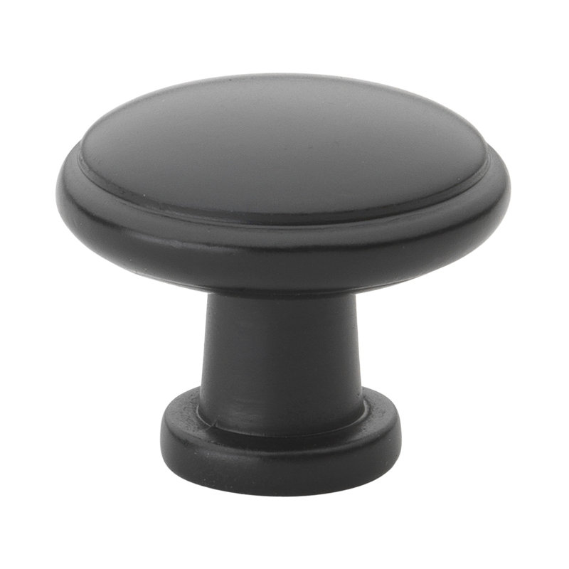 Paquet multiple de boutons de champignon de 1 1/8 po de diamètre, Noir mat