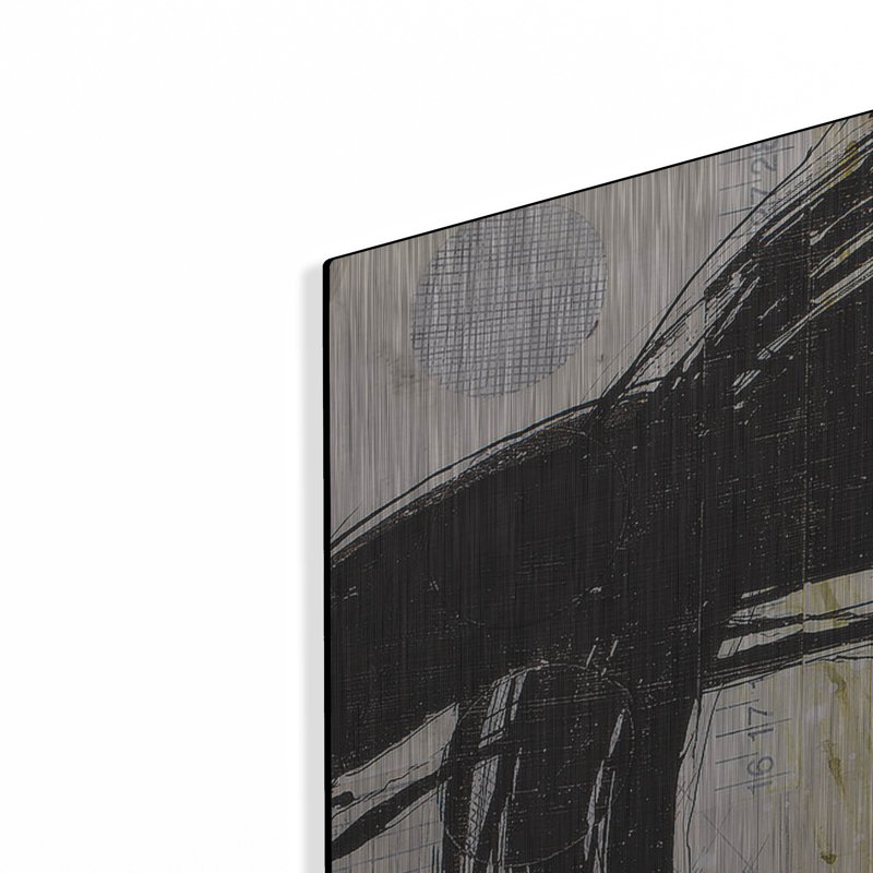 «Brushstroke No. 8» par Karen Lehrer, art mural en métal, H 36 po x l 36 po