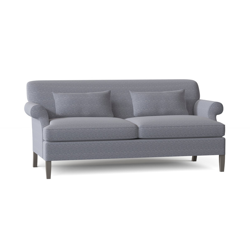 Canapé à accoudoirs roulés York, Bleu marine Bailey Ld