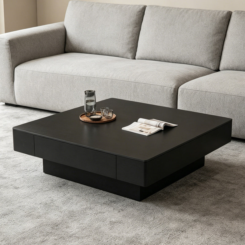 Table basse Light Luxury, H 15 po x L 47,2 po x l 47,2 po