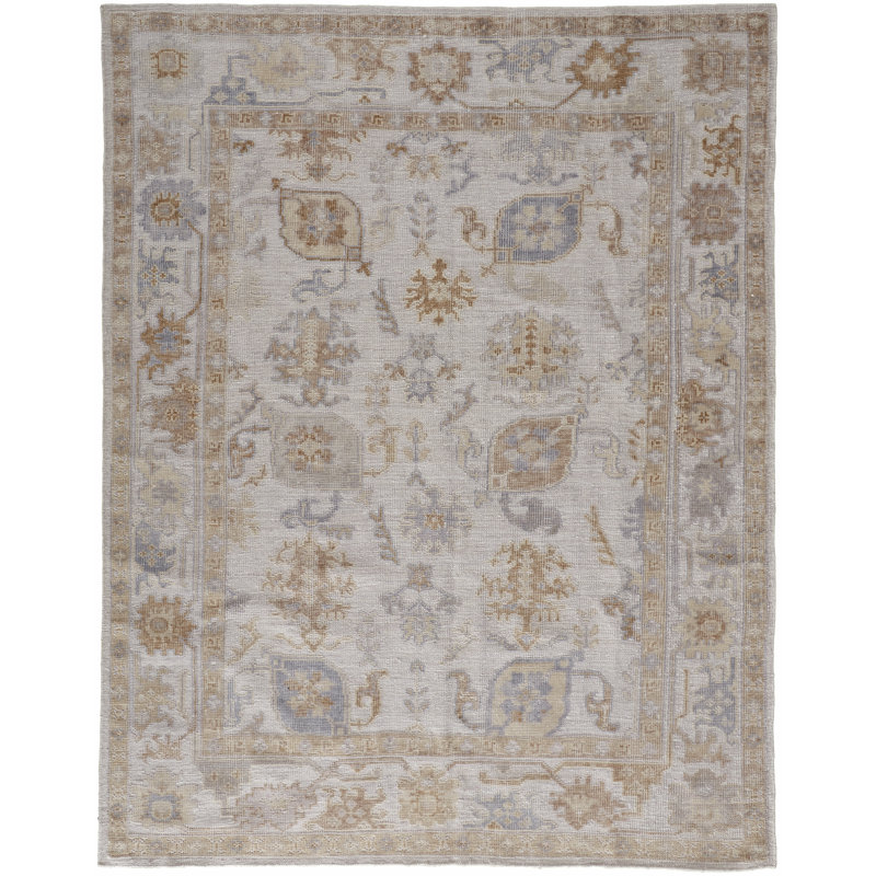 Wendover Transitional Oriental, Ivory/Tan Area Rug, Rectangle 3'6" x 5'6"