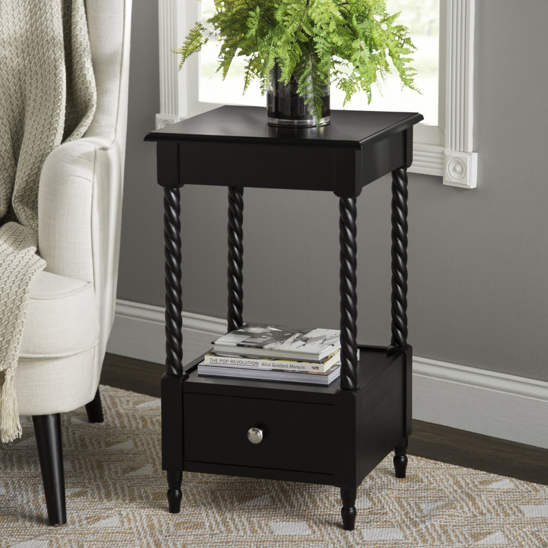 Falcone 15.75'' W Nightstand, Black