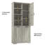 Armoire de cuisine avec armoire inclinable, tablette réglable, style autoportant-234482681