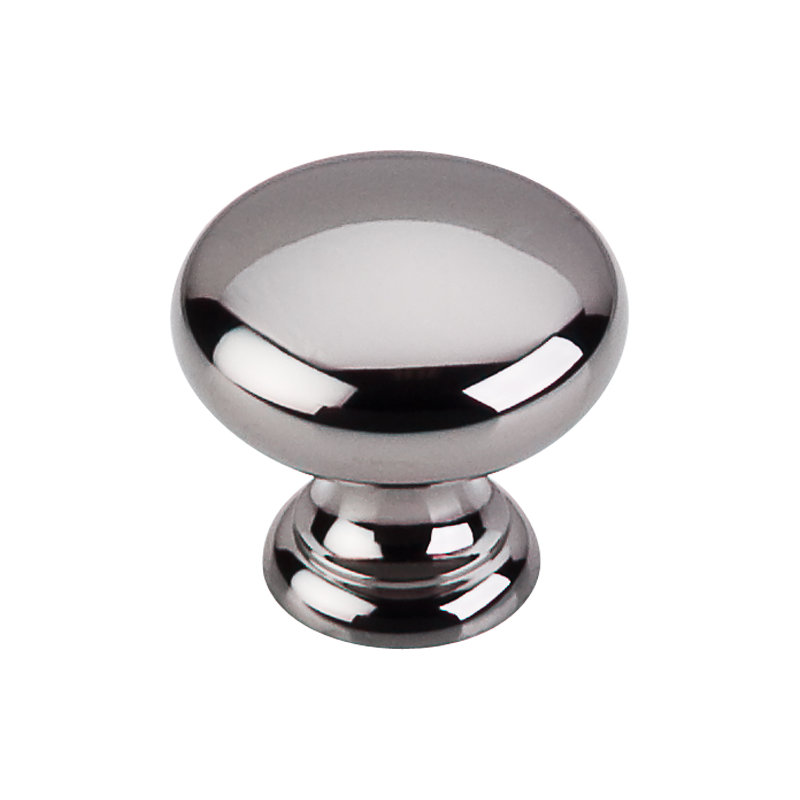 Mushroom 1 1/4" Diameter Round Knob, Black Nickel