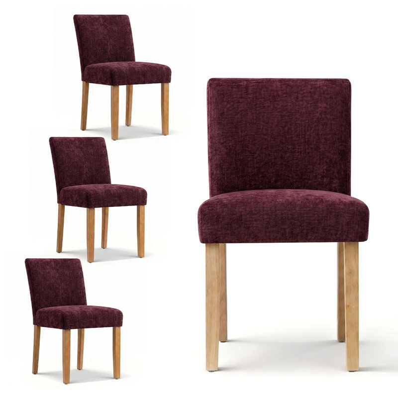 Encline 18.5" Stain Resistant Linen Dining Chair, Charcoal