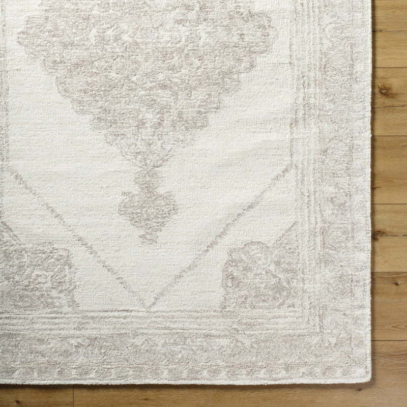 Tapis traditionnel touffeté à la main Buckholts, Rectangle 6 pi x 9 pi