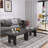 Modern Black Wooden Nesting Coffee Table Set