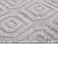 Tapis tissé à la main et tapis géométrique blanc 8 x 10 po
