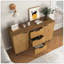 Buffet avec rangement, armoire à café en bois, armoire à 3 tiroirs et 2 portes, armoire à buffet