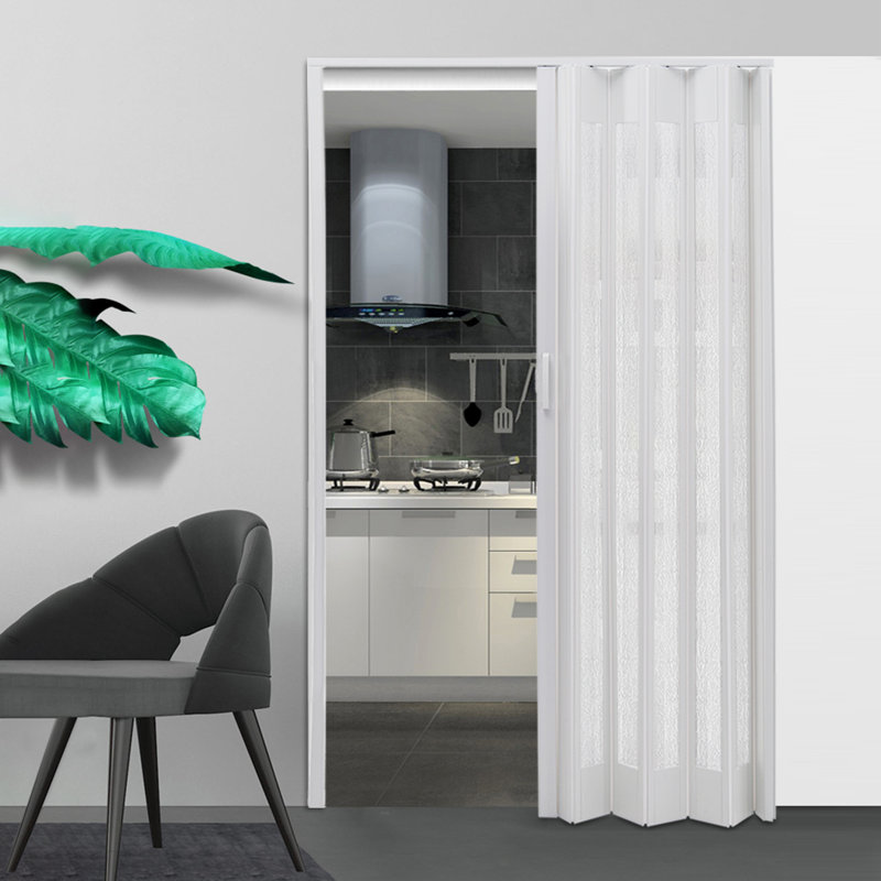 PVC/Vinyl Accordion Door, Left, White