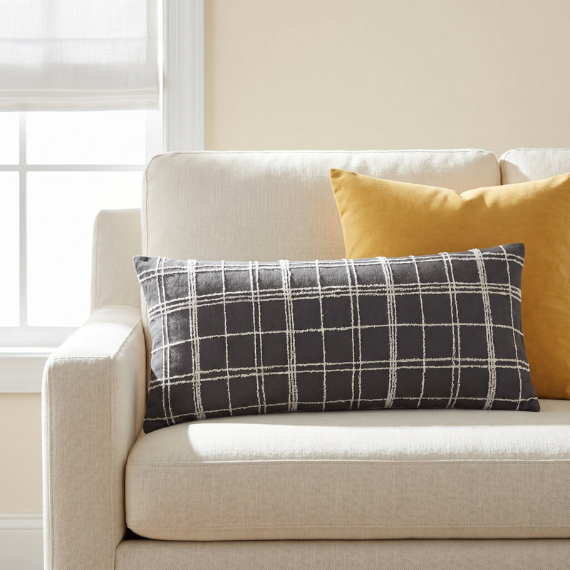 Oreiller Jean Stoffer x Loloi Bernadette Graphite / Ivory, Duvet