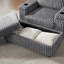 Fauteuil inclinable simple en velours côtelé de 42,5 pouces avec coussin de dossier, porte-gobelet, repose-pieds de rangement, canapé de salon confortable et profond-2042880590