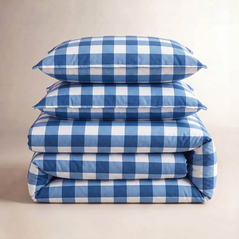 Ensemble de housse de couette réversible Peyton, Housse de couette double / grand et 2 taies décor, Bleu