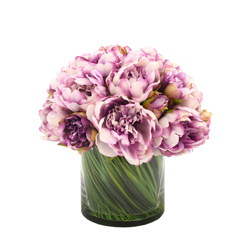 Peony Faux Floral in Vase