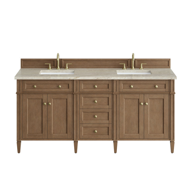 Meuble-lavabo double l 72 po Dussault, 8 po, Pacane, Tajnar