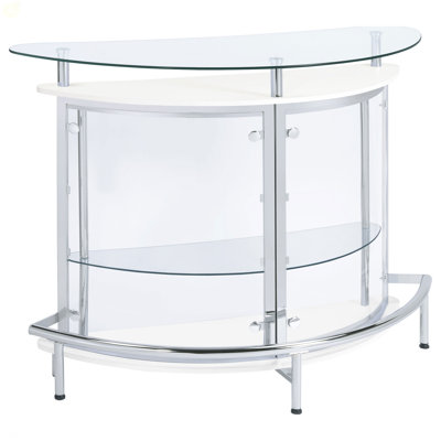 Freestanding Glass Top Home Bar Wine Cabinet