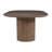 Hamadi 70" Modern Architectural Pedestal Curved Dining Table