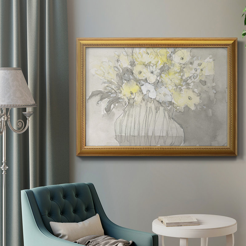 «Vintage Blossoms I», toile encadrée de qualité supérieure - prête à être accrochée