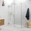 Illume 56 in. x 32 in. x 78 in. 90-degree Fully Frameless Wall Hinged Glass Shower Enclosure-1344432778