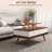 Khaleia Lift Top Coffee Table with Hidden Compartments and Wood Legs, Walnut