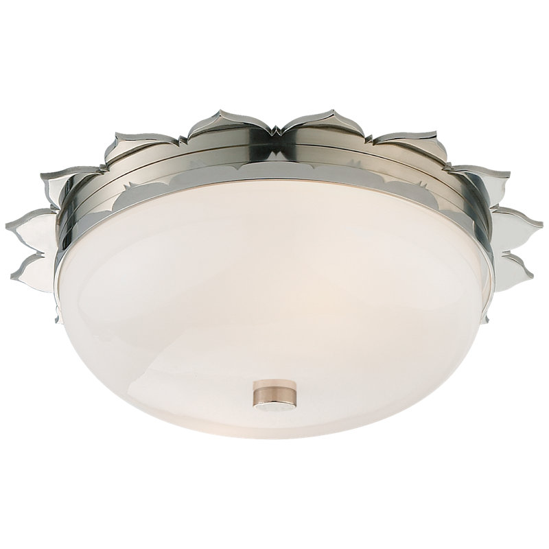 Alexa Hampton Rachel Large Flush Mount, Polished Nickel, 4" H x 13.5" W x 13.5" D