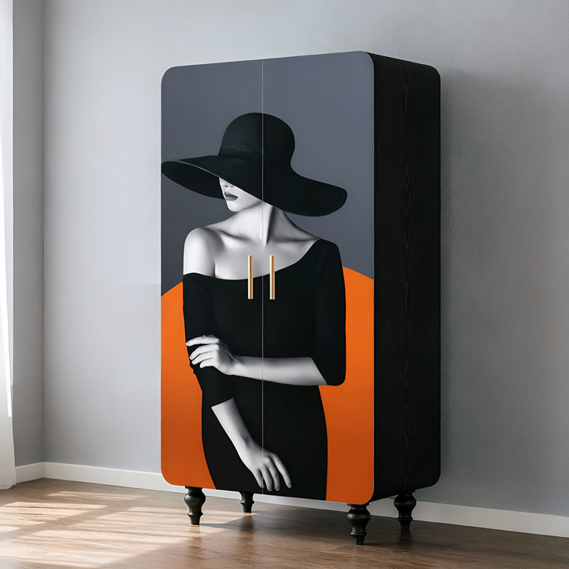 Garde-robe moderne et luxueuse rétro