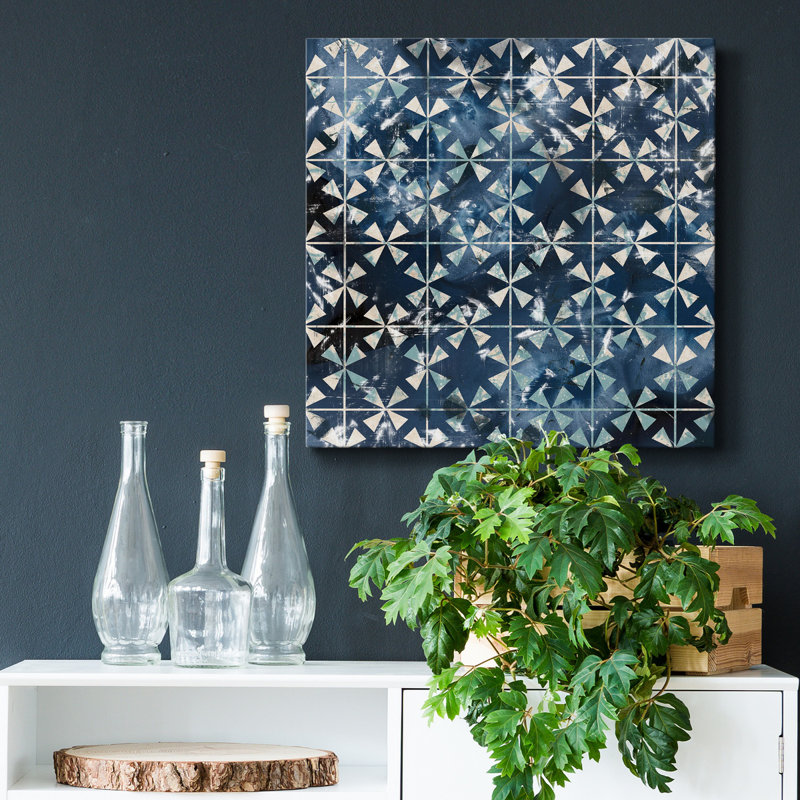 «Tile-Dye III», reproduction encadrée de qualité supérieure - prête à être accrochée, H 10 po x l 10 po x P 1 po