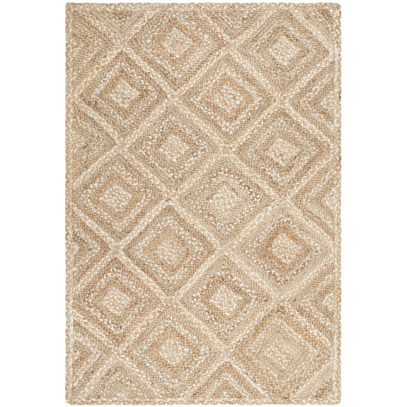 Tapis en jute tissé à la main Abrahams, Rectangle 4 pi x 6 pi