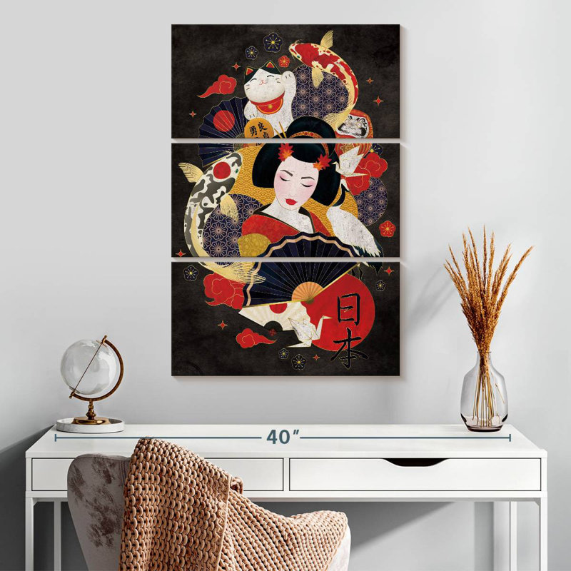 Lucky Geisha, 32" H x 20" W