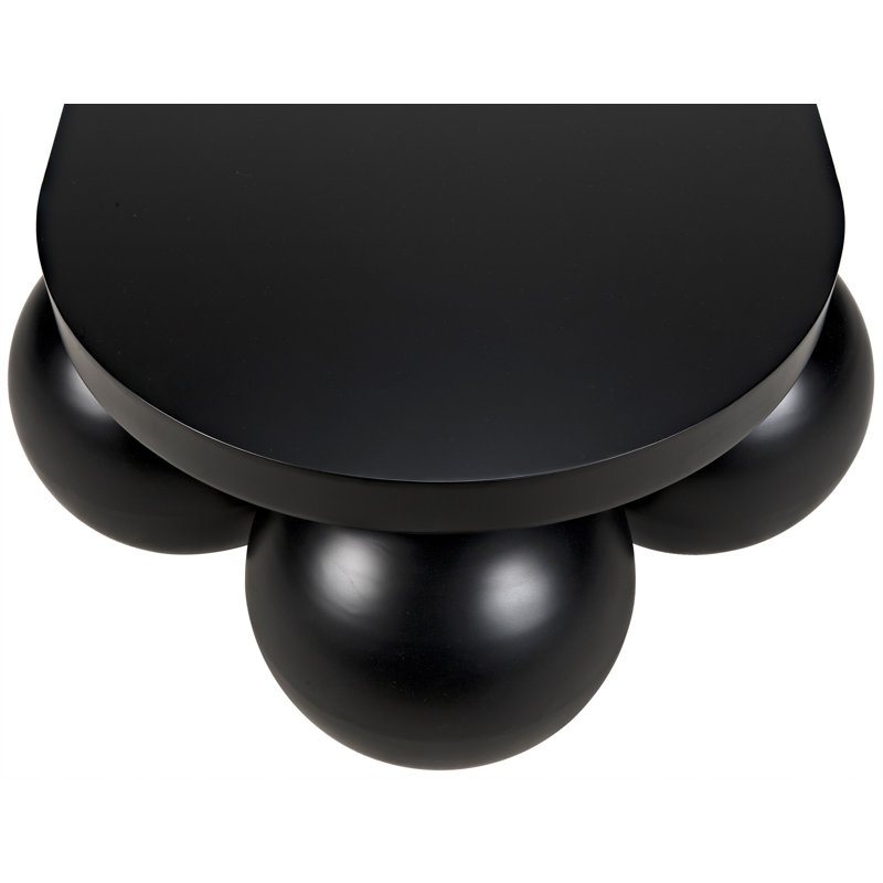 Noir Lambreta 74" Oval Black Metal Coffee Table