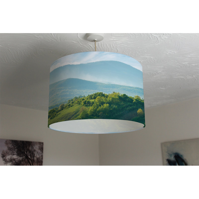 25cm H Canvas Drum Pendant Shade ( Clip On )