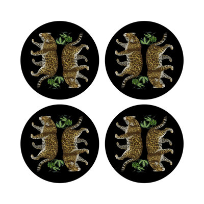 Leopard Seeing Double Pebble 16" Vinyl Placemat