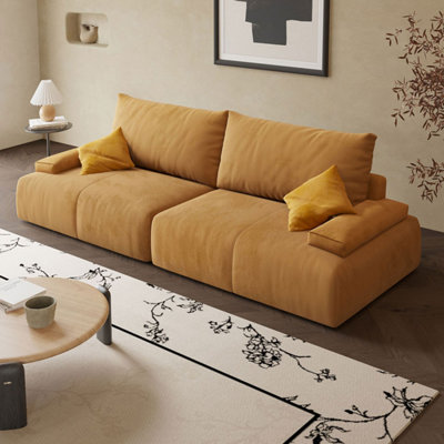 Causeuse-coussin modulaire orange 100% polyester