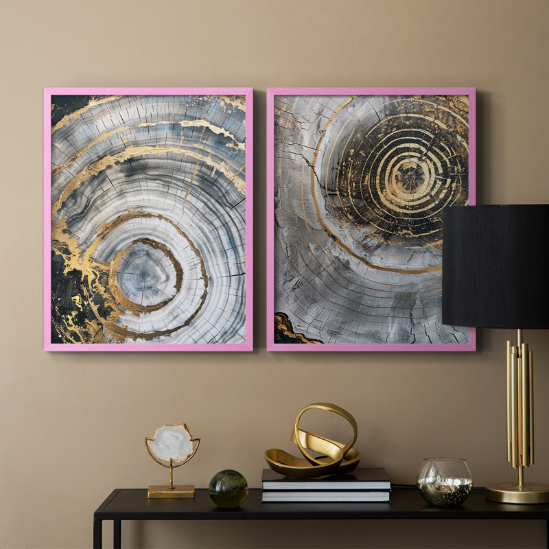 Série ABSTRACT CCxxxv - reproduction encadrée de qualité supérieure - prête à être accrochée - aucun clou requis - aucun clou requis