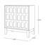 Buffet moderne foncé à miroir foncé avec tablettes réglables et armoire de rangement en bois massif pour le salon ou la salle à manger-1861660281