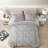 -Piece King Bedding Sets, Polyester Microfiber, Modern Grey Bedroom Set