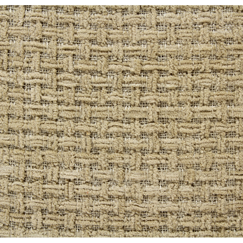Chenille Square Cotton Pillow Cover & Insert, Green