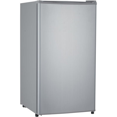 Mini réfrigérateur compact à porte simple 3,2 pi cu avec congélateur séparé, thermostat réglable à 7 niveaux, réfrigérateur écoénergétique avec tablettes réglables pour la chambre et le bureau, argent