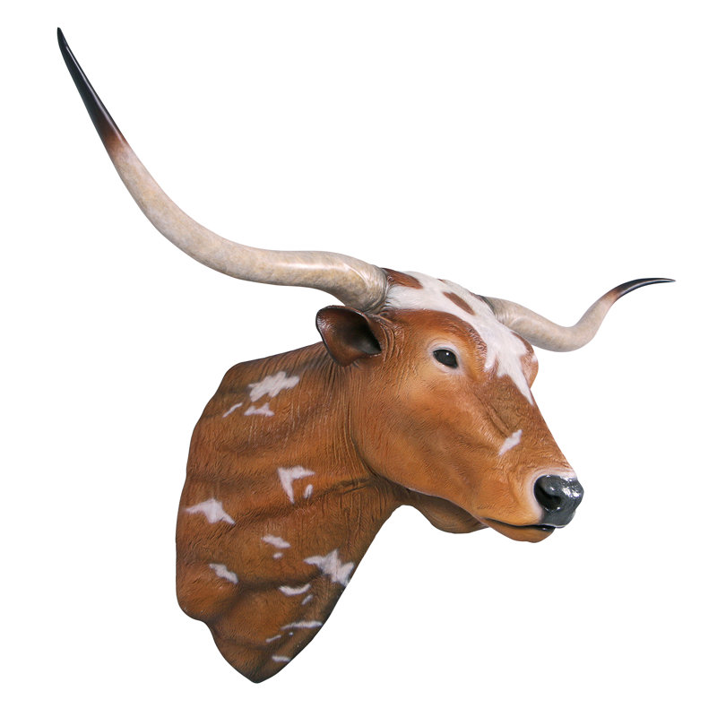 Sculpture murale Texas Longhorn Bull