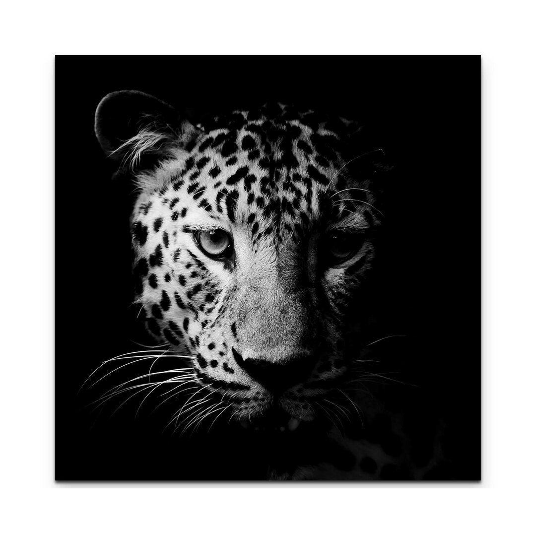 Leinwandbild Portrait eines Leoparden