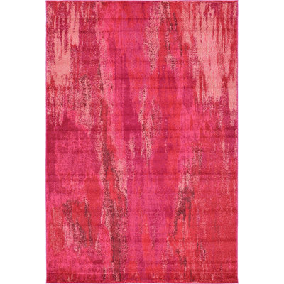 Tapis à motif géométrique magenta Meadow