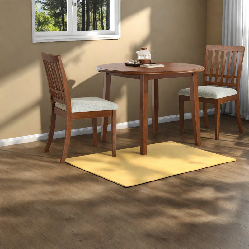 Ensemble de table de salle à manger 3 pièces peu encombrant, table en bois extensible, style moderne pour les petites cuisines