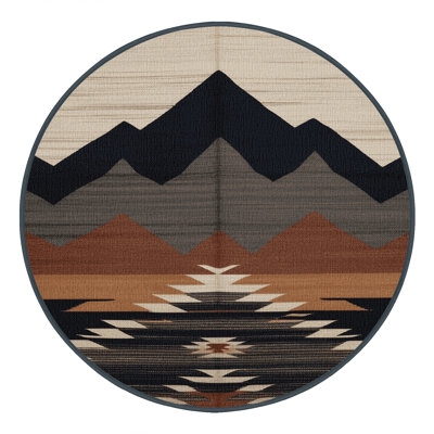  Tapis lavable Mountain Shadow Southwestern